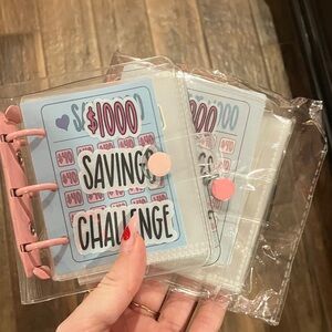 SHEIN Pink and Blue Savings Challenge Organizer